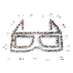 people shape  3D glasses