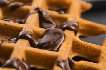 waffles with chocolate