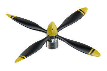 Airplane propeller with 4 blades © alexlmx