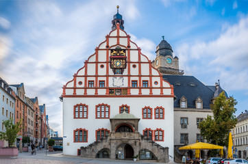 Obraz premium Plauen Altes und Neues Rathaus