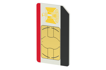 SIM card with flag of Egypt