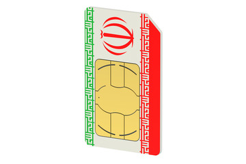 SIM card with flag of Iran