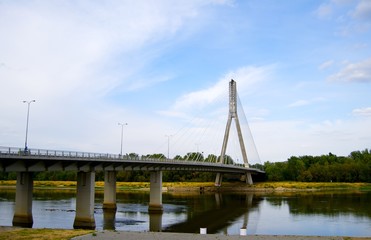 Fototapeta na wymiar Bridge with Arc in Warsaw