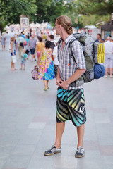 Portrait of a young tourist