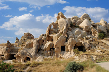 Historical Cave Houses in Goreme Open Air Museum, Cappadocia Turkey