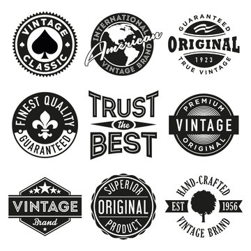 Vector Set of Vintage Labels
