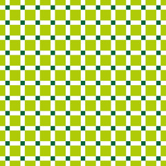 Seamless Lime and Green Check Vector Pattern