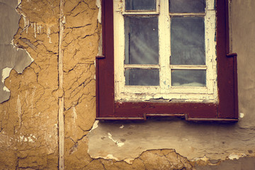 Old vintage wooden window