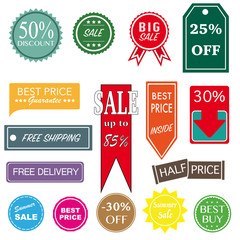 Retro Discount Buttons