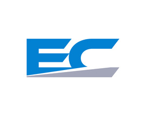 EC Letter Logo Modern - obrazy, fototapety, plakaty