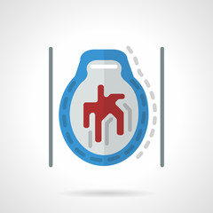 CT brain  flat vector icon