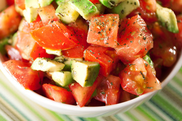 Tomato and avocado salad