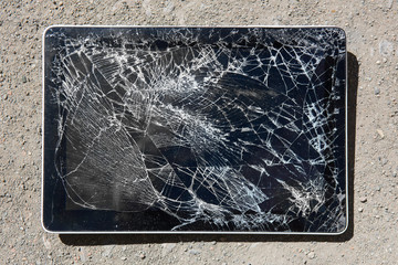 tablet with broken display
