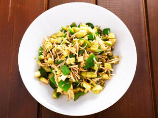 Celery salad with peppers