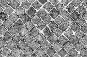 Black and White Stone Brick Wall Texture, may use as background