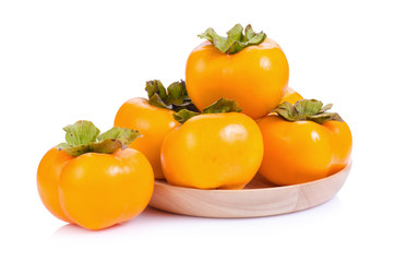 persimmon on white background