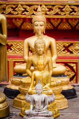 Buddha placed at different sizes.