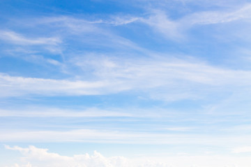 White fluffy clouds in the blue sky