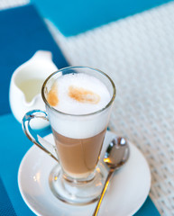 Cup of coffee on  table