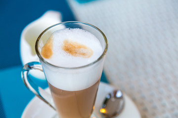 Cup of coffee on  table