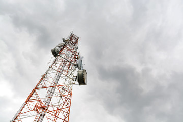 Antenna Tower of Communication with sky