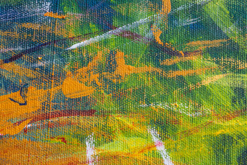 Close up texture and color on canvas