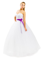 Fototapeta premium Young girl in white dress