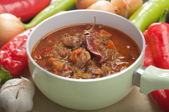 Slow cooked meat stew