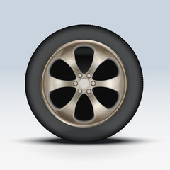 Fototapeta premium Wheel of car. Vector Illustration