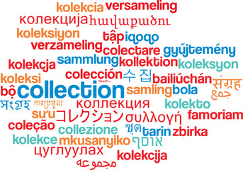 Collection multilanguage wordcloud background concept