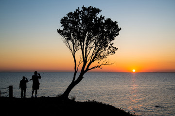 Sunset at Brighton beach, Australia.