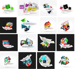 Fototapeta premium Set of various universal geometric layouts
