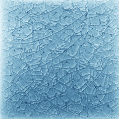 Abstract, Blue cracked glass background