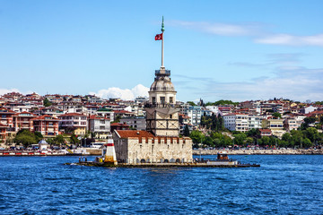 Fototapeta na wymiar The Maiden's Tower in Istanbul, Turkey