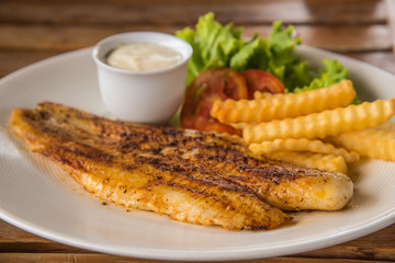 fish steak.