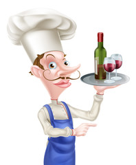 Pointing Wine Chef