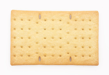 Biscuits or crackers on white background