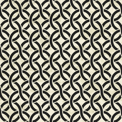 Abstract geometric interlaced pattern with textured background, seamless vector illustration