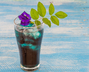 Butterfly pea water.