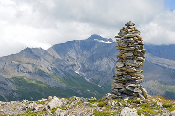 Little Tibet Steinturm in Sardona Berge Schweiz