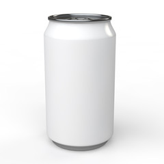 3d blank white soda can