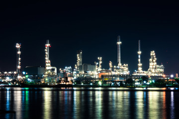 Fototapeta na wymiar Oil and gas refinery plant area 