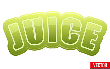 Label for celery juice. Bright premium design. Vector Illustration.