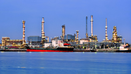 Oil and gas refinery plant area 