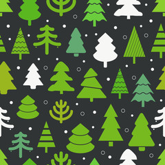 Obraz premium Abstract christmas trees seamless background. Design elements