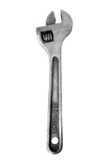 Adjustable metal key on a white background
