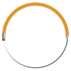 A Pencil Erases its Own Line for Print or Web