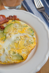 Spargel Omelette mit Speck