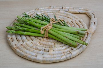 Raw asparagus