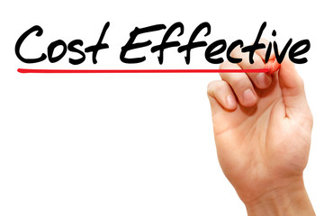 Hand writing Cost Effective with marker, business concept
